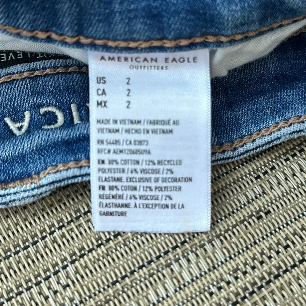 American Eagle Next Level Stretch Hi-Rise Denim Shorts
